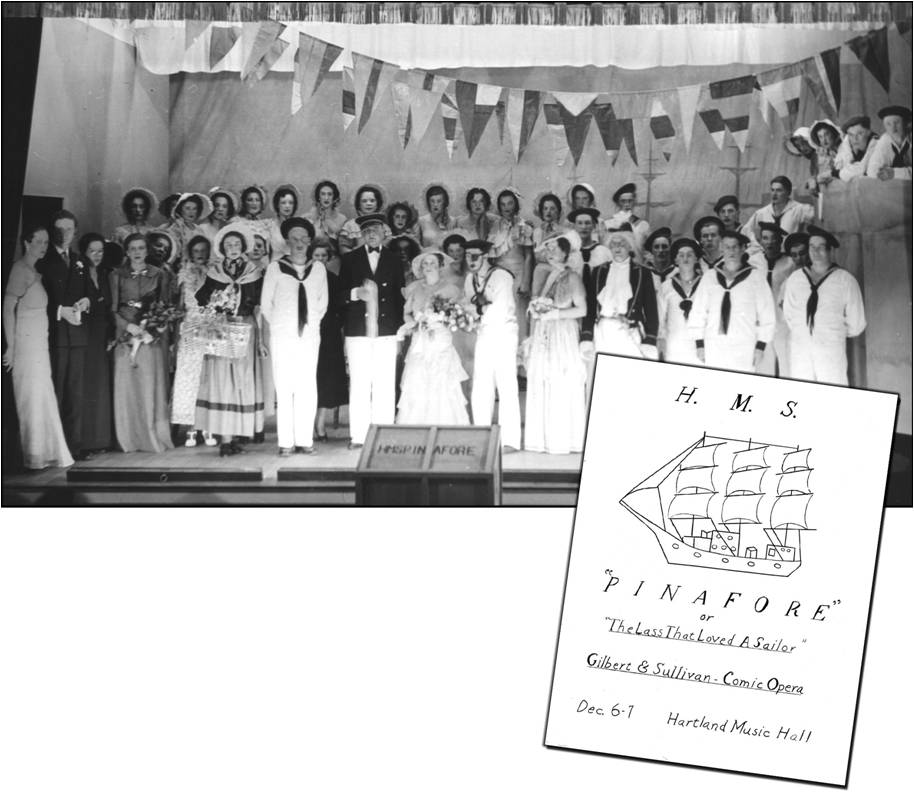 Cast of H.M.S. Pinafore at the Hartland Music Hall