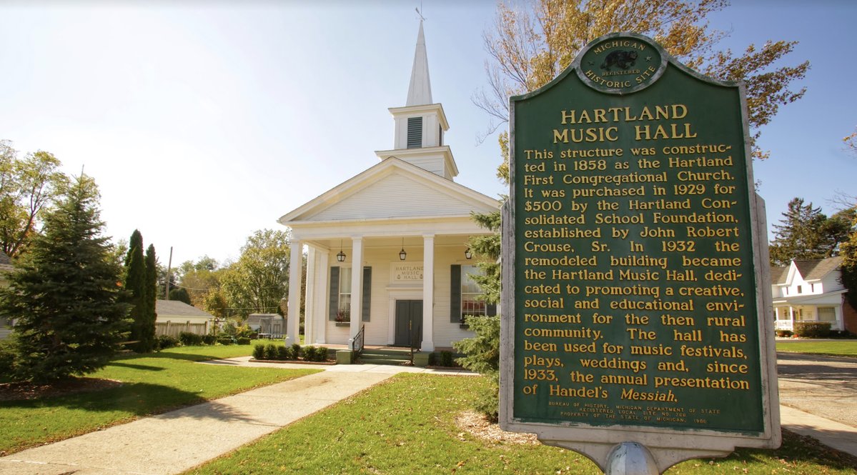 The historic Hartland Music Hall